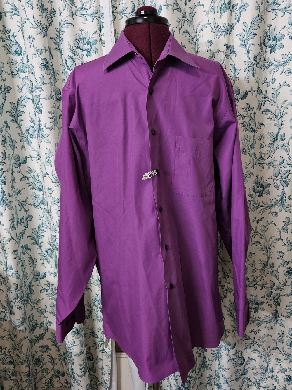 Geoffrey Beene Purple Long-Sleeve Button-Down Shirt